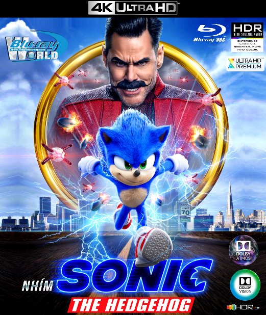 4KUHD-573. Sonic The Hedgehog - Nhím Sonic 4K-66G (TRUE- HD 7.1 DOLBY ATMOS - DOLBY VISION)
